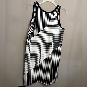 NWT Rebecca Minkoff Brady Black White Stripe Dress Size M